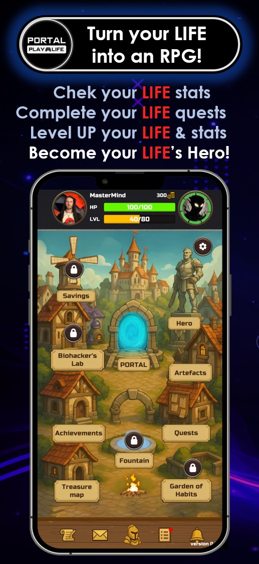 Turn your LIFE into an RPG — PORTAL app